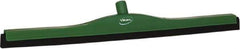 Vikan - 28" Foam Rubber Blade Bench Squeegee - Double Edge, Green, Plastic Holder - All Tool & Supply