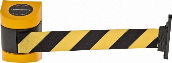 Tensator - 3-1/4" High Wall Mount Tensabarrier - Plastic, Yellow/Black - All Tool & Supply