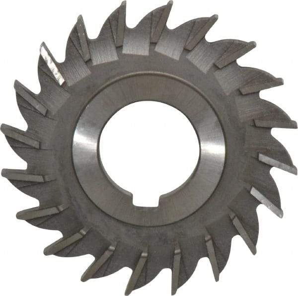 Made in USA - 3" Diam x 1/4" Width of Cut, 20 Teeth, Cobalt Side Milling Cutter - Straight Teeth, Uncoated - All Tool & Supply