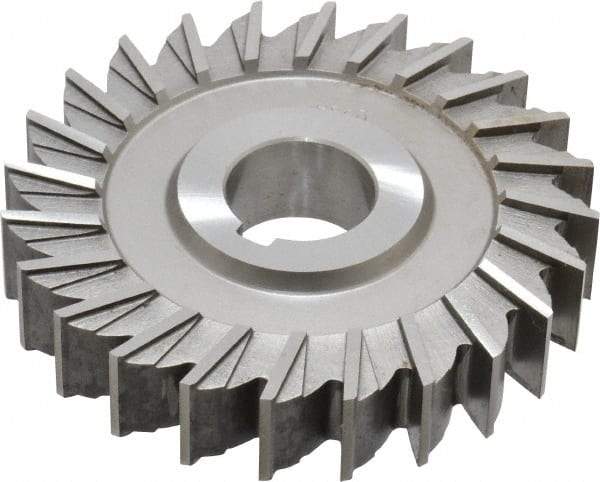 Made in USA - 4" Diam x 3/4" Width of Cut, 24 Teeth, Cobalt Side Milling Cutter - Straight Teeth, Uncoated - All Tool & Supply