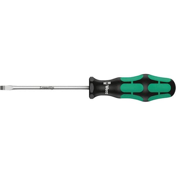 Wera - 8mm Blade Width, Slotted Screwdriver - 175mm Blade Length, Round Shank, Ergonomic Handle - All Tool & Supply