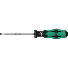 Wera - 6mm Blade Width, Slotted Screwdriver - 150mm Blade Length, Round Shank, Ergonomic Handle - All Tool & Supply