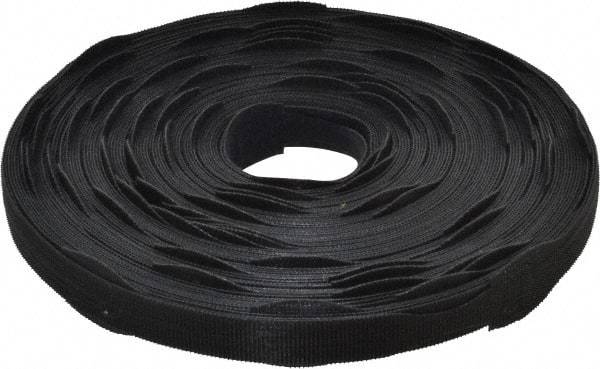 VELCRO Brand - 75 Piece 3/4" Wide x 12" Piece Length, Self Fastening Tie/Strap Hook & Loop Strap - Perforated/Pieces Roll, Black, Printable Surface - All Tool & Supply