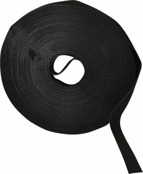 VELCRO Brand - 5/8" Wide x 25 Yd Long Self Fastening Tie/Strap Hook & Loop Roll - Continuous Roll, Black, Printable Surface - All Tool & Supply