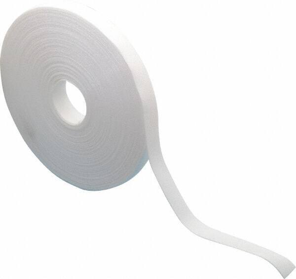 VELCRO Brand - 5/8" Wide x 25 Yd Long Self Fastening Tie/Strap Hook & Loop Roll - Continuous Roll, White, Printable Surface - All Tool & Supply