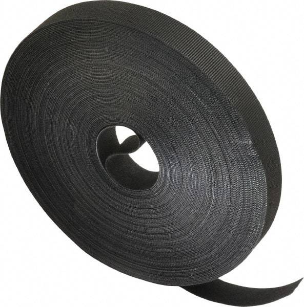 VELCRO Brand - 3/4" Wide x 25 Yd Long Self Fastening Tie/Strap Hook & Loop Roll - Continuous Roll, Black, Printable Surface - All Tool & Supply