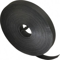 VELCRO Brand - 3/4" Wide x 25 Yd Long Self Fastening Tie/Strap Hook & Loop Roll - Continuous Roll, Black, Printable Surface - All Tool & Supply