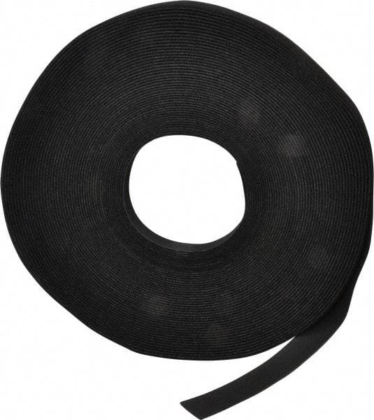 VELCRO Brand - 3/4" Wide x 25 Yd Long Self Fastening Tie/Strap Hook & Loop Roll - Continuous Roll, Black - All Tool & Supply