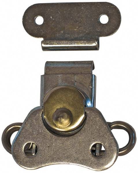 Value Collection - 2.04" Long x 1.92" Wide x 0.55" High, Short Base Wing Turn Latch - Steel, with Zinc Finish - All Tool & Supply