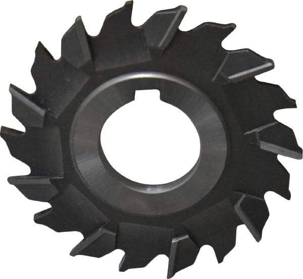 Made in USA - 3" Diam x 3/16" Width of Cut, 18 Teeth, Cobalt Side Milling Cutter - Staggered Teeth, Uncoated - All Tool & Supply