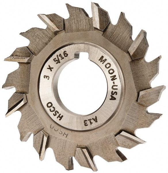 Made in USA - 3" Diam x 5/16" Width of Cut, 18 Teeth, Cobalt Side Milling Cutter - Staggered Teeth, Uncoated - All Tool & Supply