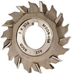 Made in USA - 3" Diam x 5/16" Width of Cut, 18 Teeth, Cobalt Side Milling Cutter - Staggered Teeth, Uncoated - All Tool & Supply