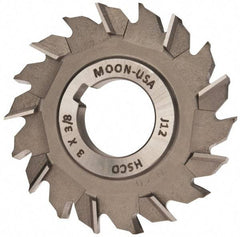 Made in USA - 3" Diam x 3/8" Width of Cut, 18 Teeth, Cobalt Side Milling Cutter - Staggered Teeth, Uncoated - All Tool & Supply