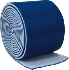 Made in USA - 60' Long x 25" Wide x 2" Thick Polyester Media Air Filter Media Roll - MERV 8, 89% Arrestance Efficiency, 500 FPM Max Air Flow, 0.21" wpg Init Resist, 1" wpg Final Resist, 30 to 35% Particle Capture Efficiency, Use with Any Unit - All Tool & Supply