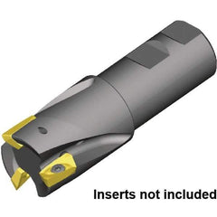 Kennametal - 1-1/2" Cut Diam, 1-1/4" Shank Diam, 4.53" OAL, Indexable Square Shoulder End Mill - Weldon Shank, 0° Lead Angle - All Tool & Supply