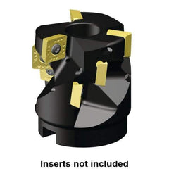 Kennametal - 9 Inserts, 50mm Cut Diam, 22mm Arbor Diam, 32.36mm Max Depth of Cut, Indexable Square-Shoulder Face Mill - 0/90° Lead Angle, 55mm High, SD.T 1204.. Insert Compatibility, Series KSSM-KSSP - All Tool & Supply