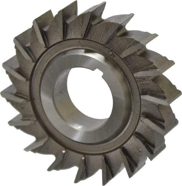 Made in USA - 2-1/2" Diam x 1/2" Width of Cut, 18 Teeth, High Speed Steel Side Milling Cutter - Straight Teeth, Uncoated - All Tool & Supply