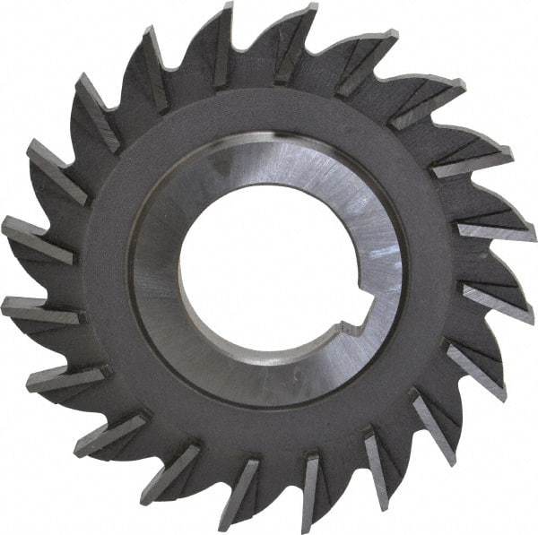 Made in USA - 3" Diam x 5/16" Width of Cut, 20 Teeth, High Speed Steel Side Milling Cutter - Straight Teeth, Uncoated - All Tool & Supply