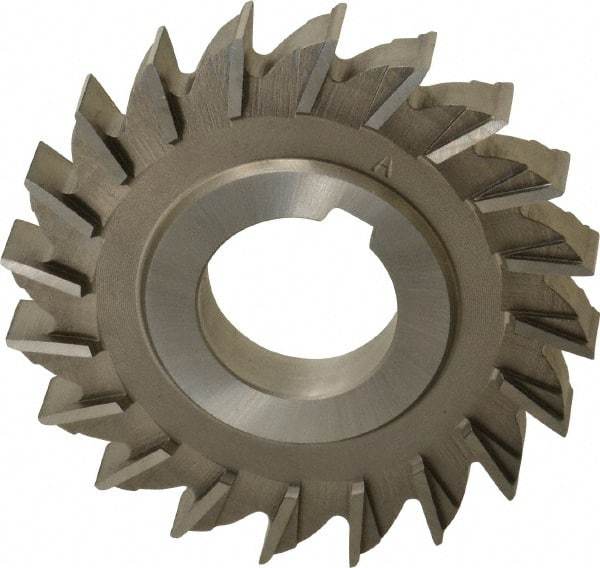 Made in USA - 3" Diam x 7/16" Width of Cut, 20 Teeth, High Speed Steel Side Milling Cutter - Straight Teeth, Uncoated - All Tool & Supply