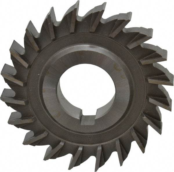 Made in USA - 3" Diam x 1/2" Width of Cut, 20 Teeth, High Speed Steel Side Milling Cutter - Straight Teeth, Uncoated - All Tool & Supply