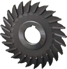 Made in USA - 4" Diam x 3/16" Width of Cut, 24 Teeth, High Speed Steel Side Milling Cutter - Straight Teeth, Uncoated - All Tool & Supply