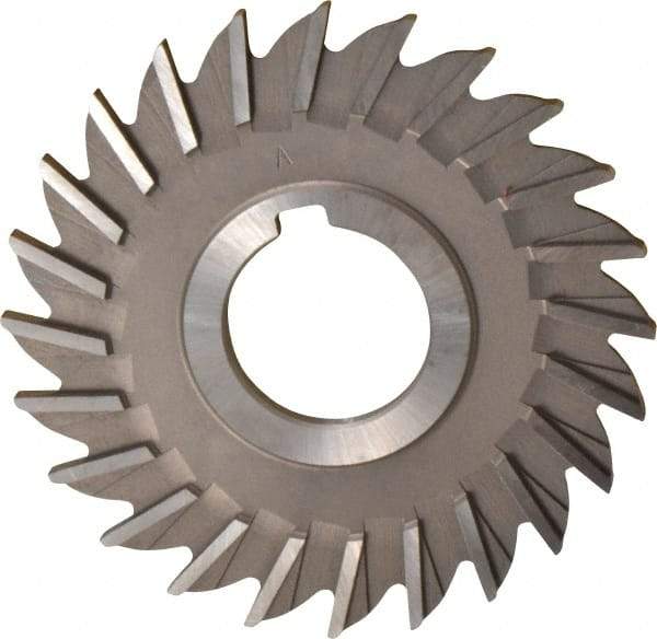 Made in USA - 4" Diam x 3/16" Width of Cut, 24 Teeth, High Speed Steel Side Milling Cutter - Straight Teeth, Uncoated - All Tool & Supply