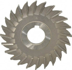 Made in USA - 4" Diam x 1/4" Width of Cut, 24 Teeth, High Speed Steel Side Milling Cutter - Straight Teeth, Uncoated - All Tool & Supply