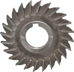 Made in USA - 4" Diam x 1/4" Width of Cut, 24 Teeth, High Speed Steel Side Milling Cutter - Straight Teeth, Uncoated - All Tool & Supply