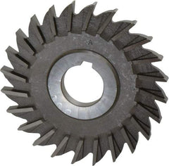 Made in USA - 4" Diam x 5/16" Width of Cut, 24 Teeth, High Speed Steel Side Milling Cutter - Straight Teeth, Uncoated - All Tool & Supply