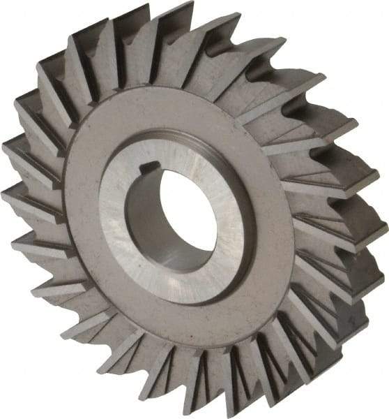 Made in USA - 4" Diam x 5/8" Width of Cut, 24 Teeth, High Speed Steel Side Milling Cutter - Straight Teeth, Uncoated - All Tool & Supply