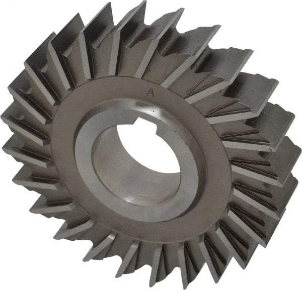 Made in USA - 4" Diam x 7/8" Width of Cut, 24 Teeth, High Speed Steel Side Milling Cutter - Straight Teeth, Uncoated - All Tool & Supply