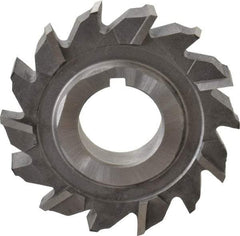 Made in USA - 2-1/8" Diam x 3/8" Width of Cut, 14 Teeth, High Speed Steel Side Milling Cutter - Staggered Teeth, Uncoated - All Tool & Supply