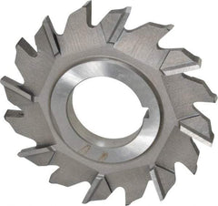 Made in USA - 2-1/2" Diam x 1/4" Width of Cut, 16 Teeth, High Speed Steel Side Milling Cutter - Staggered Teeth, Uncoated - All Tool & Supply