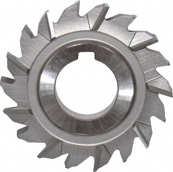 Made in USA - 2-3/4" Diam x 3/8" Width of Cut, 18 Teeth, High Speed Steel Side Milling Cutter - Staggered Teeth, Uncoated - All Tool & Supply