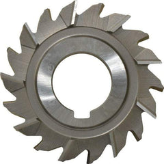 Made in USA - 2-3/4" Diam x 7/16" Width of Cut, 18 Teeth, High Speed Steel Side Milling Cutter - Staggered Teeth, Uncoated - All Tool & Supply