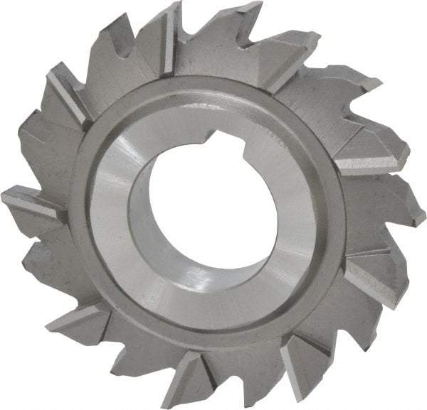 Made in USA - 2-3/4" Diam x 1/2" Width of Cut, 18 Teeth, High Speed Steel Side Milling Cutter - Staggered Teeth, Uncoated - All Tool & Supply