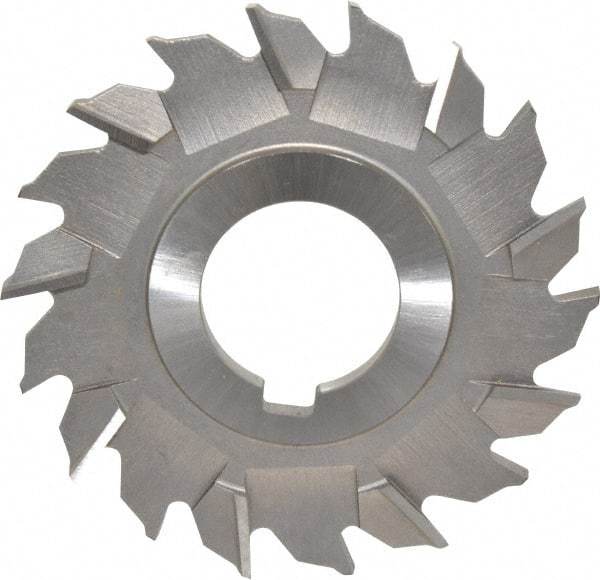 Made in USA - 3" Diam x 3/16" Width of Cut, 18 Teeth, High Speed Steel Side Milling Cutter - Staggered Teeth, Uncoated - All Tool & Supply