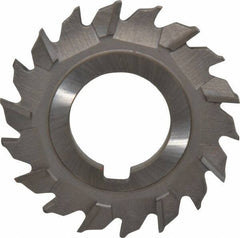 Made in USA - 3" Diam x 1/4" Width of Cut, 18 Teeth, High Speed Steel Side Milling Cutter - Staggered Teeth, Uncoated - All Tool & Supply