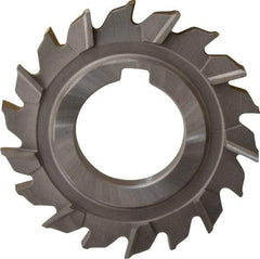 Made in USA - 3" Diam x 5/16" Width of Cut, 18 Teeth, High Speed Steel Side Milling Cutter - Staggered Teeth, Uncoated - All Tool & Supply