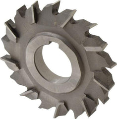 Made in USA - 3" Diam x 3/8" Width of Cut, 18 Teeth, High Speed Steel Side Milling Cutter - Staggered Teeth, Uncoated - All Tool & Supply