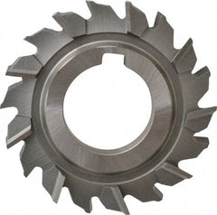 Made in USA - 3" Diam x 1/2" Width of Cut, 18 Teeth, High Speed Steel Side Milling Cutter - Staggered Teeth, Uncoated - All Tool & Supply