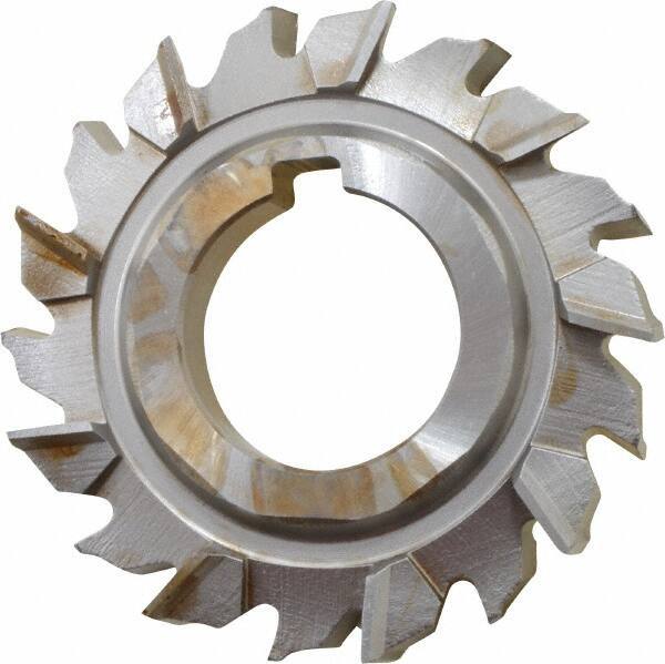 Made in USA - 3" Diam x 9/16" Width of Cut, 18 Teeth, High Speed Steel Side Milling Cutter - Staggered Teeth, Uncoated - All Tool & Supply