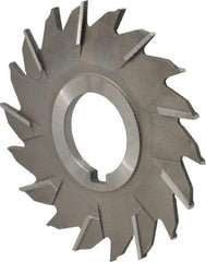 Made in USA - 4" Diam x 3/16" Width of Cut, 18 Teeth, High Speed Steel Side Milling Cutter - Staggered Teeth, Uncoated - All Tool & Supply