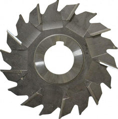 Made in USA - 4" Diam x 1/4" Width of Cut, 18 Teeth, High Speed Steel Side Milling Cutter - Staggered Teeth, Uncoated - All Tool & Supply