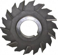 Made in USA - 4" Diam x 5/16" Width of Cut, 18 Teeth, High Speed Steel Side Milling Cutter - Staggered Teeth, Uncoated - All Tool & Supply