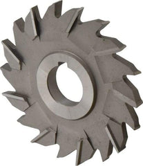 Made in USA - 4" Diam x 3/8" Width of Cut, 18 Teeth, High Speed Steel Side Milling Cutter - Staggered Teeth, Uncoated - All Tool & Supply