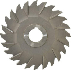 Made in USA - 5" Diam x 5/16" Width of Cut, 24 Teeth, High Speed Steel Side Milling Cutter - Staggered Teeth, Uncoated - All Tool & Supply