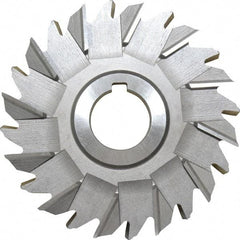 Made in USA - 5" Diam x 3/4" Width of Cut, 24 Teeth, High Speed Steel Side Milling Cutter - Staggered Teeth, Uncoated - All Tool & Supply