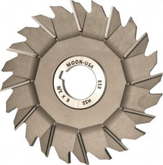 Made in USA - 6" Diam x 3/8" Width of Cut, 24 Teeth, High Speed Steel Side Milling Cutter - Staggered Teeth, Uncoated - All Tool & Supply