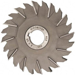 Made in USA - 6" Diam x 5/8" Width of Cut, 24 Teeth, High Speed Steel Side Milling Cutter - Staggered Teeth, Uncoated - All Tool & Supply